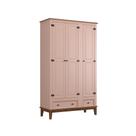 Guarda-Roupa Rústico 3 Portas e 2 Gavetas - Madeira Maciça e MDF Guarda-Roupa Rústico 3 Portas e 2 Gavetas - Madeira Maciça e MDF