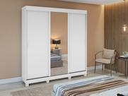 Guarda Roupa Saion 3 Portas com Pés 1 Porta Glass - Lopas Guarda Roupa Saion 3 Portas com Pés 1 Porta Glass - Lopas