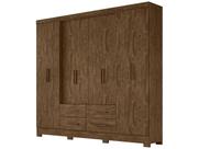 Guarda Roupa San Lorenzo 237cm 8 Portas Castanho Wood Moval