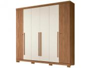 Guarda Roupa Santos Andira Buriti 6 Pts Jatoba/Areia