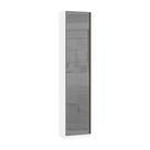 Guarda Roupa Sapateira 1 Porta 50cm Prata Branco Ff Prata