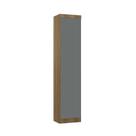 Guarda Roupa Sapateira Modulado 1 Porta 50cm Veneza Luciane Móv Avelã Pf/cinza Supremo Pf