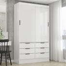 Guarda Roupa Sevilha 2 Portas 6 Gavetas Carioca Móveis Guarda Roupa Sevilha 2 Portas 6 Gavetas Carioca Móveis