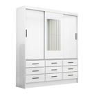 Guarda Roupa Sevilha 3 Portas 9 Gavetas Com Espelho Carioca Moveis Branco Guarda Roupa Sevilha 3 Portas 9 Gavetas Com Espelho Carioca Moveis Branco