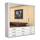 Guarda Roupa Sevilha Premium 3 Portas 9 Gavetas Com Espelho Carioca Moveis Branco Guarda Roupa Sevilha Premium 3 Portas 9 Gavetas Com Espelho Carioca Moveis Branco