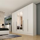 Guarda Roupa Sevilla Casal 6 Portas com Espelho Tcil Cor:Neve Guarda Roupa Sevilla Casal 6 Portas com Espelho Tcil Cor:Neve