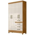 Guarda Roupa Sobral 110cm 4 Portas Freijó Off White Moval