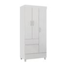 Guarda Roupa Solteiro 03 Portas Wind Branco Rosa