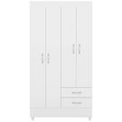 Guarda Roupa Solteiro 04 Portas 42860 Branco Rosa Flex Demobile