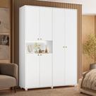 Guarda-Roupa Solteiro 06 Portas Glória Branco