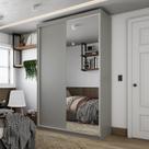Guarda-roupa Solteiro 100% Mdf Bp com 2 Portas e 1 Espelho Geneve