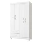 Guarda Roupa Solteiro 103cm 4 Portas Dony Flex A02 Branco - Mpozenato
