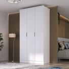 Guarda Roupa Solteiro 1,20m c/ 3 Portas de Abrir 100% MDF