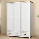 Guarda Roupa Solteiro 136cm 3 Portas Lázio Branco/Freijó F07 - Mpozenato