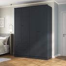Guarda Roupa Solteiro 160cm c/ 4 Portas e 2 Gavetas 100% MDF