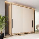 Guarda Roupa Solteiro 180cm 2 Portas de Correr Barcelona Politorno Móveis