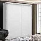 Guarda-Roupa Solteiro 2 Porta de Correr Luna Yescasa Branco
