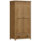 Guarda Roupa Solteiro 2 Portas 1 Gaveta Madeira Maciça Mazzaro F06 Freijó - Lyam Decor