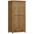 Guarda Roupa Solteiro 2 Portas 1 Gaveta Madeira Maciça Mazzaro F06 Freijó - Lyam Decor