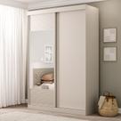 Guarda-Roupa Solteiro 2 Portas 1 Porta com Espelho Samambaia CabeCasa MadeiraOriginals