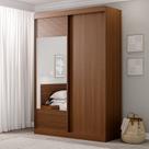 Guarda-Roupa Solteiro 2 Portas 1 Porta com Espelho Samambaia CabeCasa MadeiraOriginals