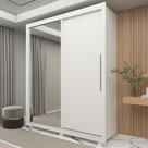 Guarda-roupa Solteiro 2 Portas 1 Porta Espelhada com Pés Royale 100% MDF Guarda-roupa Solteiro 2 Portas 1 Porta Espelhada com Pés Royale 100% MDF