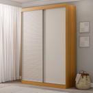 Guarda-Roupa Solteiro 2 Portas 1 Porta Ripada Samambaia Cabecasa Carvalho/Off White