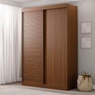 Guarda-Roupa Solteiro 2 Portas 1 Porta Ripada Samambaia CabeCasa MadeiraMadeira Freijó