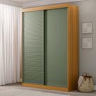 Guarda-Roupa Solteiro 2 Portas 1 Porta Ripada Samambaia CabeCasa MadeiraOriginals