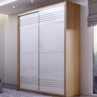 Guarda-Roupa Solteiro 2 Portas 2 Gavetas 100% Mdf Freijo/Off White Tw601 Dalla Costa