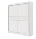 Guarda Roupa Solteiro 2 Portas 3 Gavetas - Santorini Ripado-Branco - Móveis D'Doro