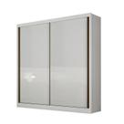 Guarda Roupa Solteiro 2 Portas 3 Gavetas Virtus MDF Branco