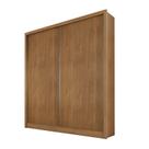 Guarda Roupa Solteiro 2 Portas 3 Gavetas Virtus MDF Cumaru
