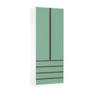 Guarda Roupa Solteiro 2 Portas 4 Gavetas 90cm Prime Luciane Móveis