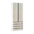 Guarda Roupa Solteiro 2 Portas 4 Gavetas 90cm Prime Luciane Móveis