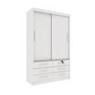 Guarda-Roupa Solteiro 2 Portas 6 Gavetas Chicago COR:Branco Guarda-Roupa Solteiro 2 Portas 6 Gavetas Chicago COR:Branco
