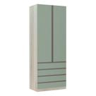 Guarda-roupa Solteiro 2 Portas 90 Cm Verde Jade