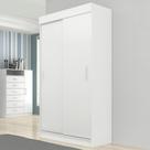 Guarda-Roupa Solteiro 2 Portas Berlim Ber201 Branco - Evidência Móveis