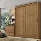 Guarda Roupa Solteiro 2 Portas Correr 2 Gavetas Comfort THB