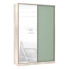 Guarda-roupa Solteiro 2 Portas De Correr 160 Cm Verde Jade