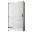 Guarda Roupa Solteiro 2 Portas de Correr com Pés Fit Branco Brilho - Santos Andirá Guarda Roupa Solteiro 2 Portas de Correr com Pés Fit Branco Brilho - Santos Andirá