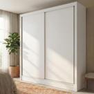 Guarda-Roupa Solteiro 2 Portas de Correr e 2 Gavetas Peônia Yescasa Branco