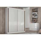 Guarda Roupa Solteiro 2 Portas de Correr e 3 Gavetas Virtus Plus Branco - Novo Horizonte