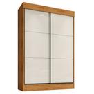 Guarda Roupa Solteiro 2 Portas Deslizante 4 Gavetas Chicago Cinamomo Areia - Saga Decor