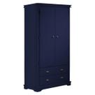 Guarda Roupa Solteiro 2 Portas e 2 Gavetas Manchester 2054 Linz Móveis - Azul Petróleo Guarda Roupa Solteiro 2 Portas e 2 Gavetas Manchester 2054 Linz Móveis - Azul Petróleo