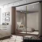 Guarda Roupa Solteiro 2 Portas Espelho MDF Luminum Belmax