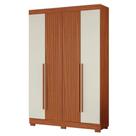 Guarda Roupa Solteiro 2030240 4 Portas 154 Cm Cinamomo Off White Ripado Armoveis