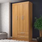 Guarda Roupa Solteiro 3 Portas 2 Gavetas Alice
