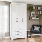 Guarda-Roupa Solteiro 3 Portas 2 Gavetas Alvorada Henn