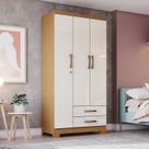 Guarda-roupa Solteiro 3 Portas 2 Gavetas Mdp Henn Açaí 180,5x91x46,5cm Guarda-roupa Solteiro 3 Portas 2 Gavetas Mdp Henn Açaí 180,5x91x46,5cm